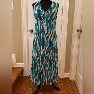 JONES NEW YORK Collection Turquoise/Brown Dress, Size 10